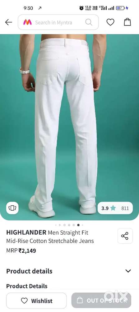 Highlander men jeans 2 days , purchased it at 1500 , reason didn't fit