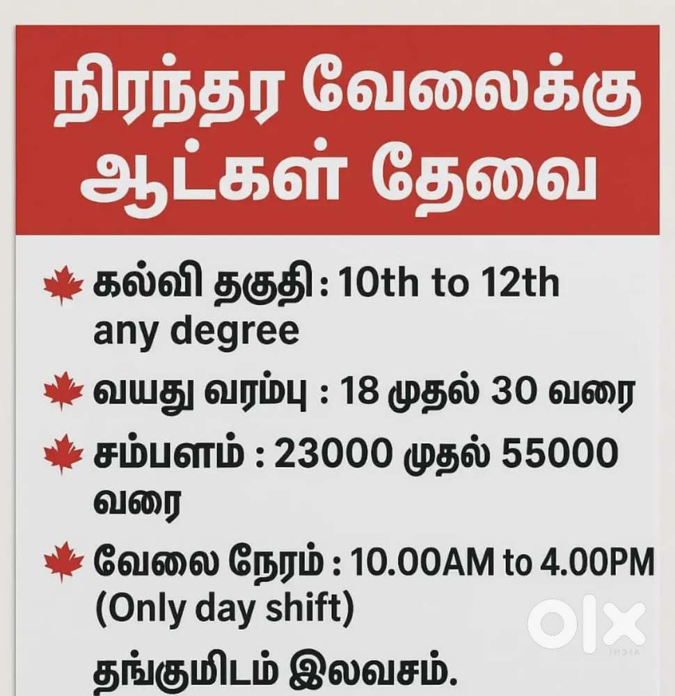 PERMANENT JOB VECANCY