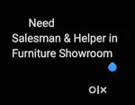 Need a helper And Salesman