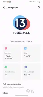 Vivo Y20G 6 gb 128 gb
