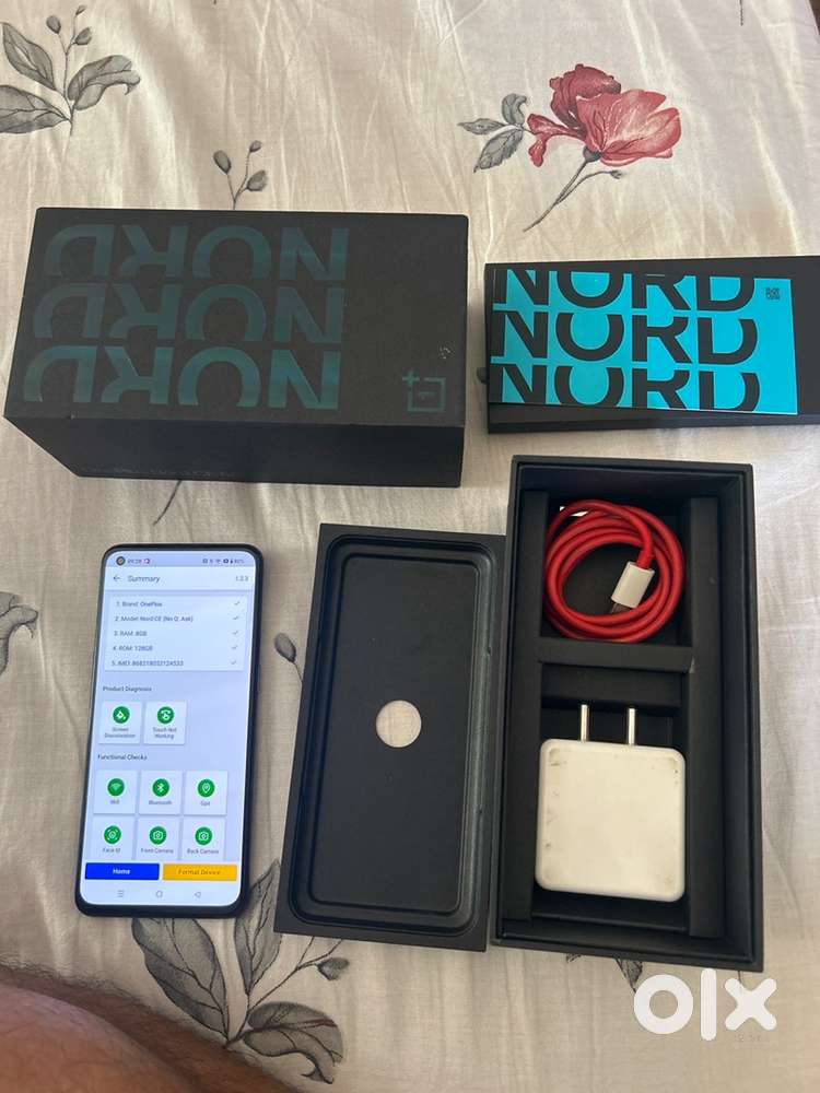 OnePlus Nord CE 5G charcoal ink, 8GB Ram And 128GB ROM with box for sa