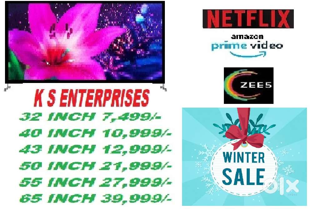 65 INCH SMART,ORIGNAL 4K VOICE COMMAND,BLUE TOOTH LED IN 39,999/- ONLY