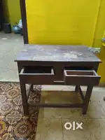 Wooden table with two drawers