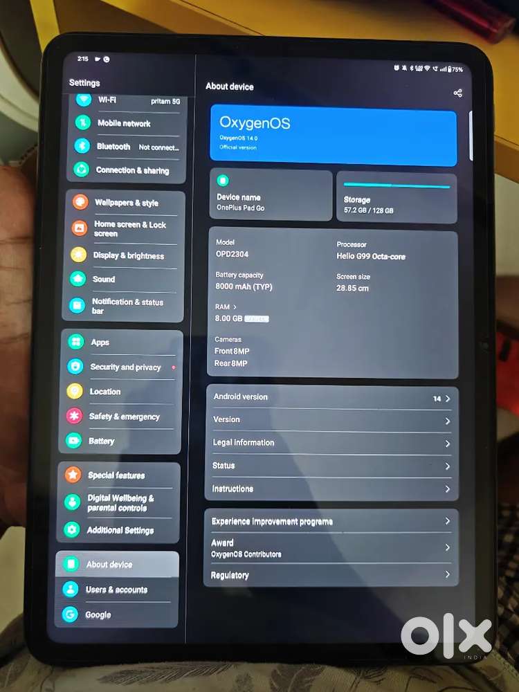 Oneplus Pad go(8/128gb) 4g cellular