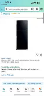 Hitachi Double Door Refrigerator