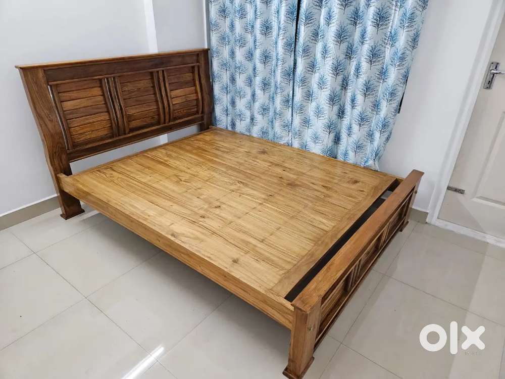 New Wooden Double Bed with New Slepwell Mattress