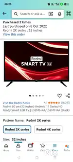 Redmi 32 inch TV -6000