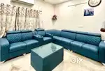 L shape sofa set with designing back and comfortable headrest