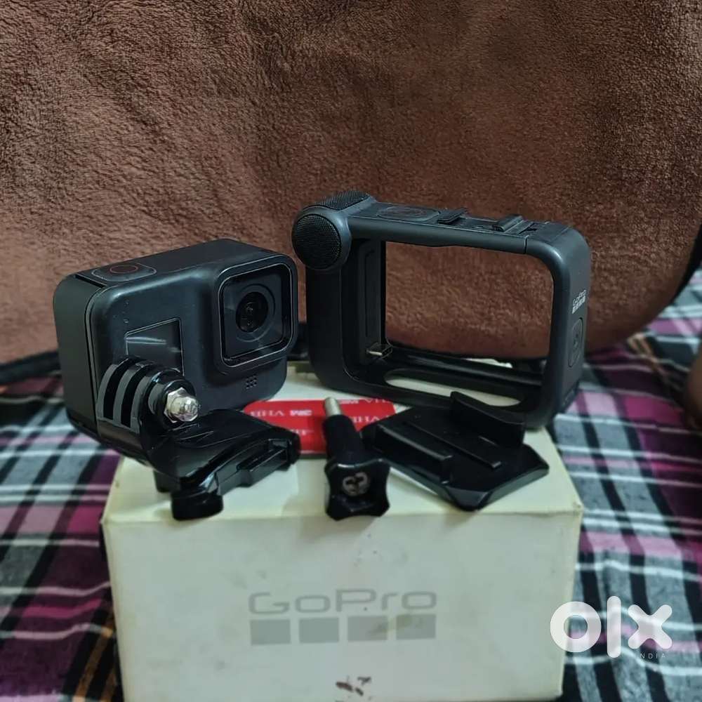 Like new GoPro Hero 8 Black, Go pro Media mod, Go Pro Mic Adapter,Case