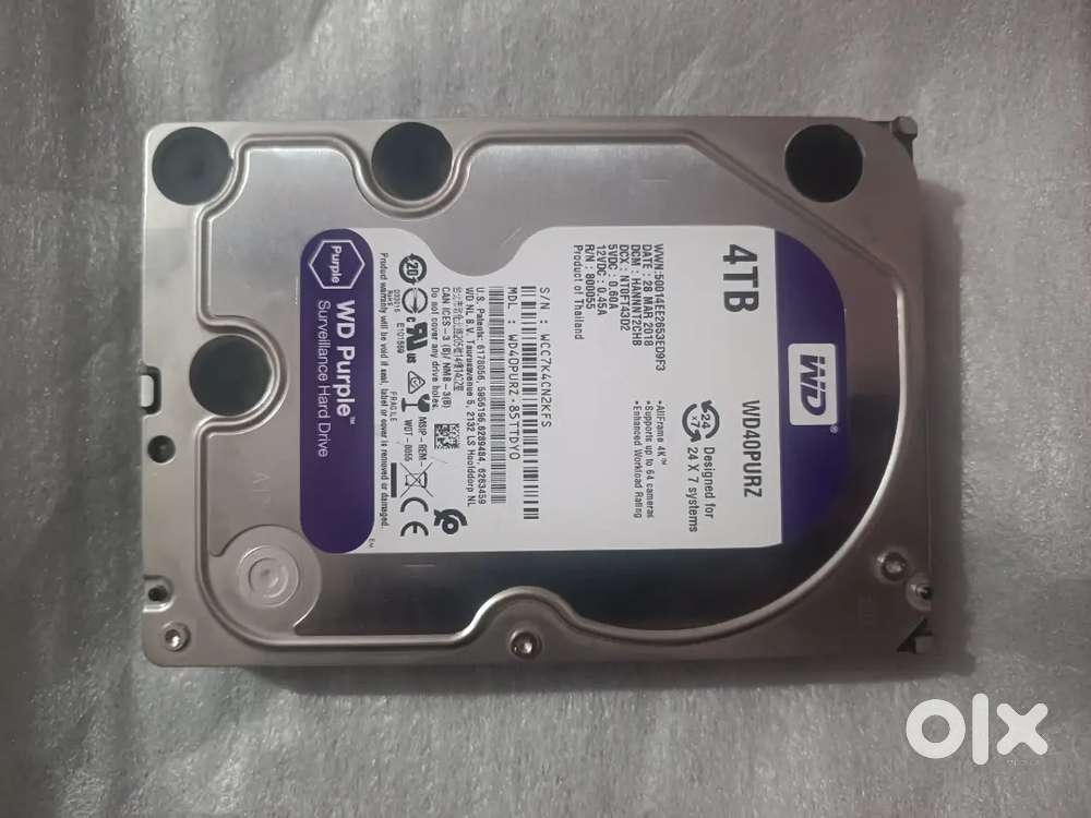 4TB WD Purple serveillance Hard Drive