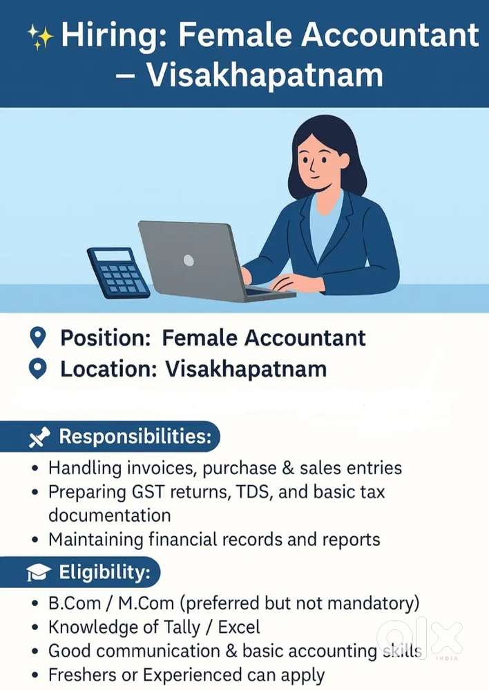 Part time or full time female Accountant