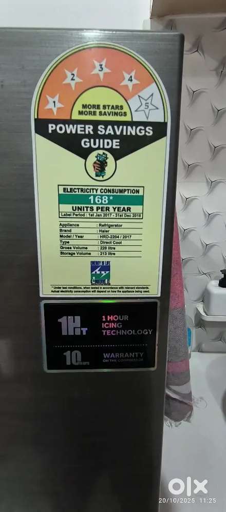 Urgent Sale: Haier 220 Ltrs Single Door Fridge - Excellent Cooling