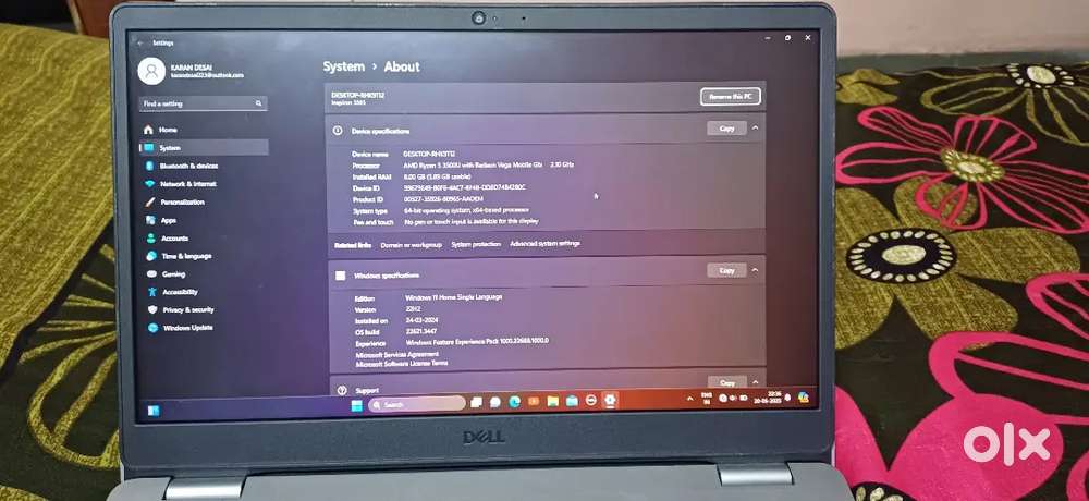 Dell inspiron laptop 512 GB SSD 8 GB Ram