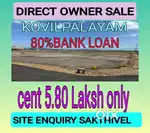 Kovilpalayam near sathy road DTCP approved plots and villas sale