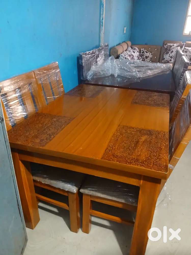 Brand new solid assam teak wood 4 seater Dainig table available