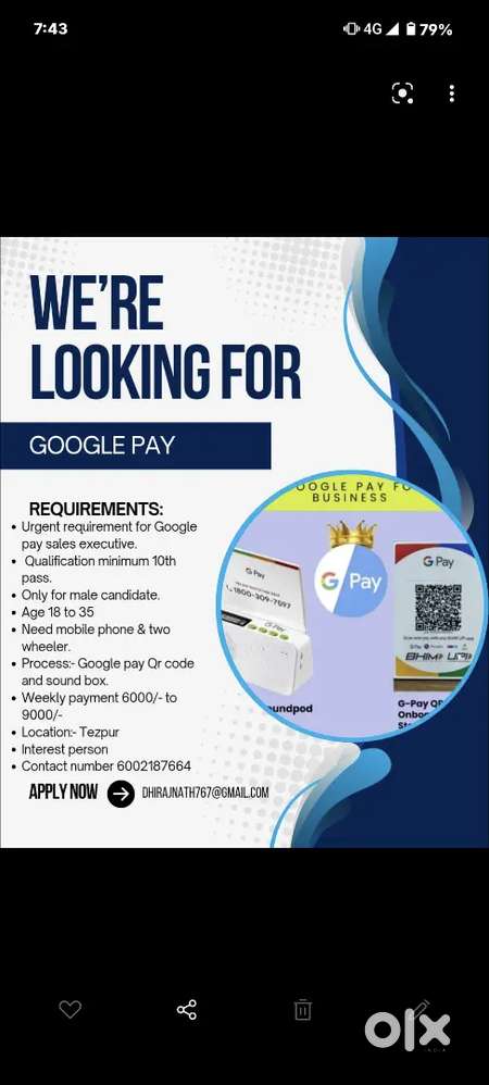 Google pay sales executive