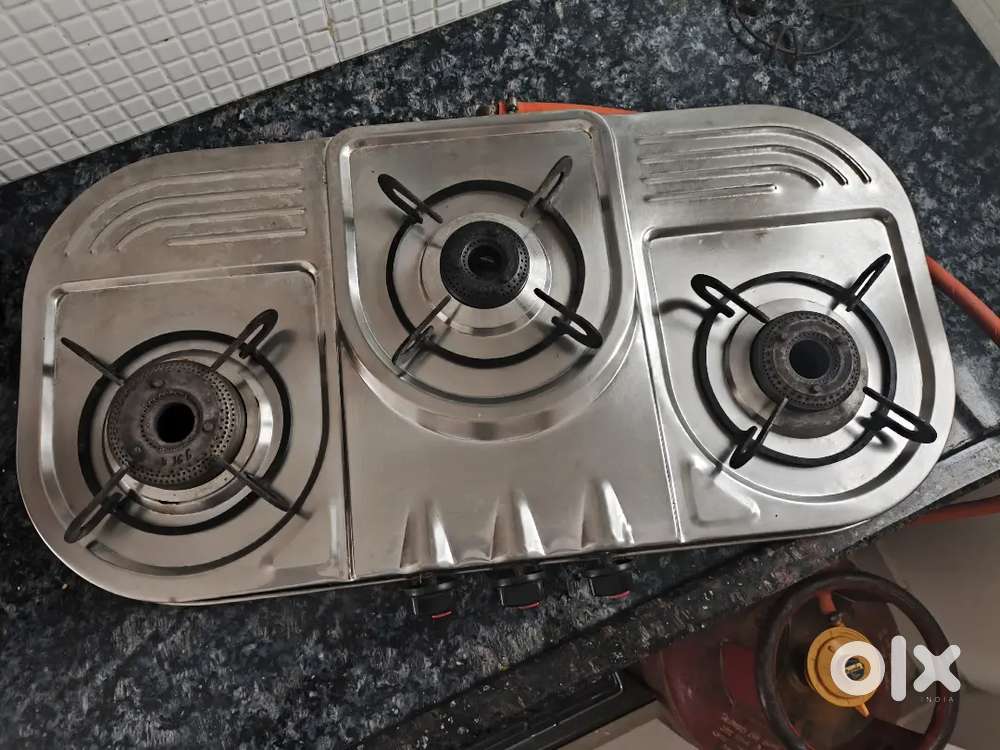 3 Burner Stainless steel gas with ISI Mark Available for Sale