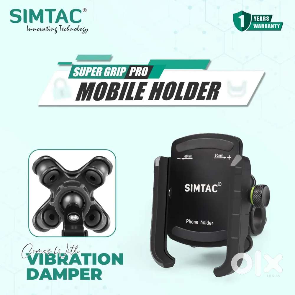 SIMTAC Super Grip Mobile Holder with Vibration Damper