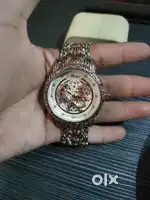 Mens Forest Skeleton Tiger Analogue Watch, Stainless Steel...