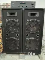 Speaker with handmade enclosure and 300W amplifier