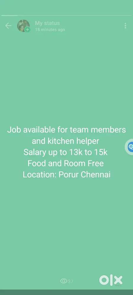 Team members and kitchen helper Room Free food Free