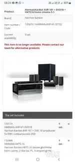 Harman Kardon AVR 141 home theatre with 5.1Spspeaker and Sony blue Ray