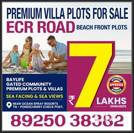 600sqrfts sea facing plot for sale in Pondicherry check post ECR road
