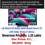 BrandNew LG 55inch OLED ( C5 Model) AI Smart Dolby Atmos TV@25%OFF