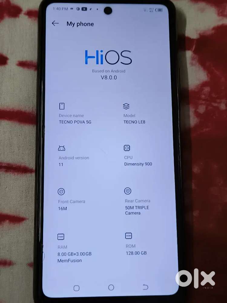 TECNO POVA 5G 8GB RAM 128GB STORAGE