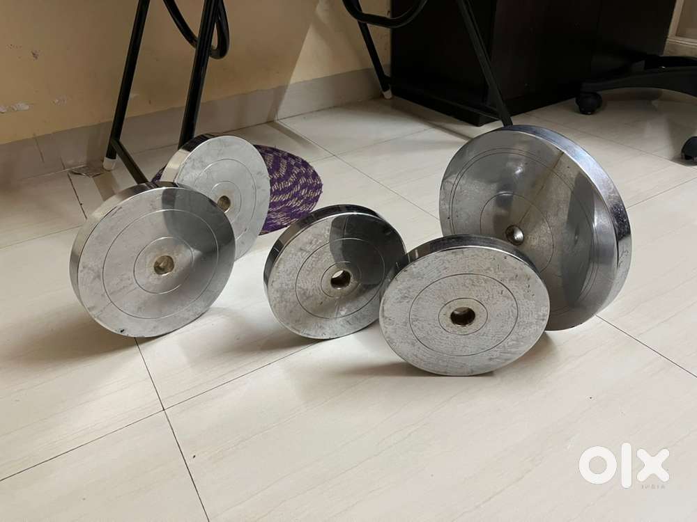 Steel weights 50kg with free rods & cement weights