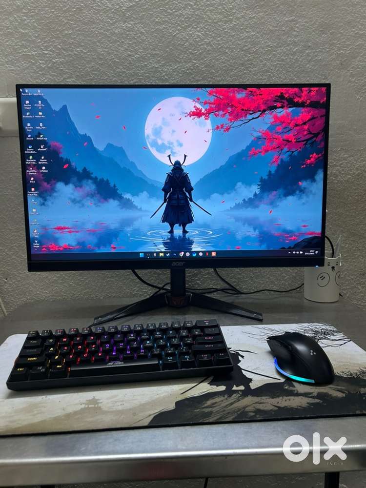 Gaming laptop + gaming monitor + gaming keybard and mouse + pad