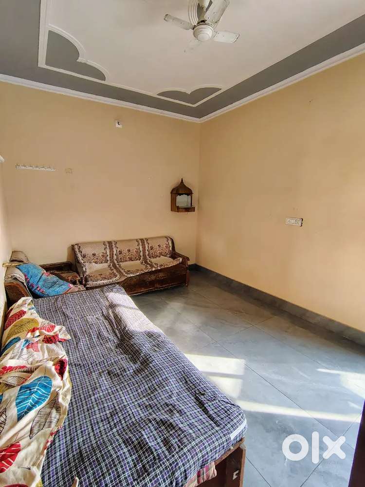 Fully furnished room with cooler bed sofa etcc