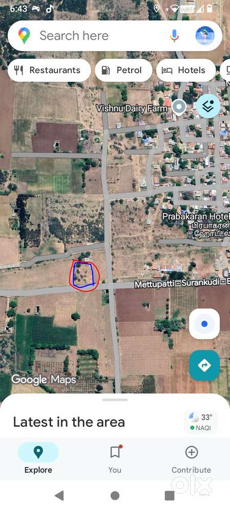 Land available at Soorankudi Sattur near vembakottai Road