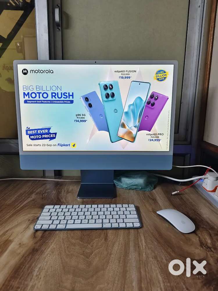 Aaple imac m1 8gb ram  256gb SSD blue color with warranty 2027
