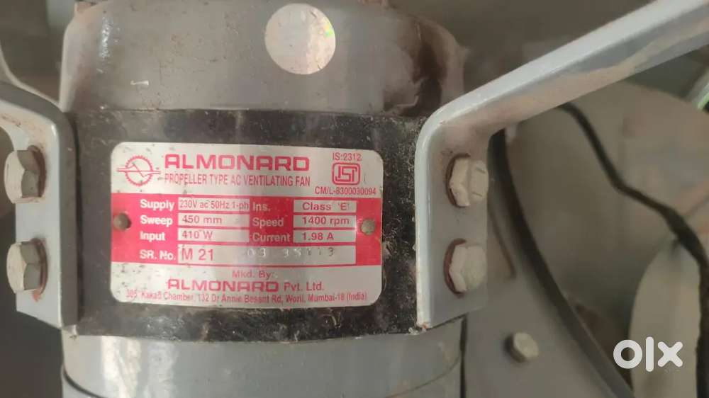 19 inch exhaust fan  almonard brand