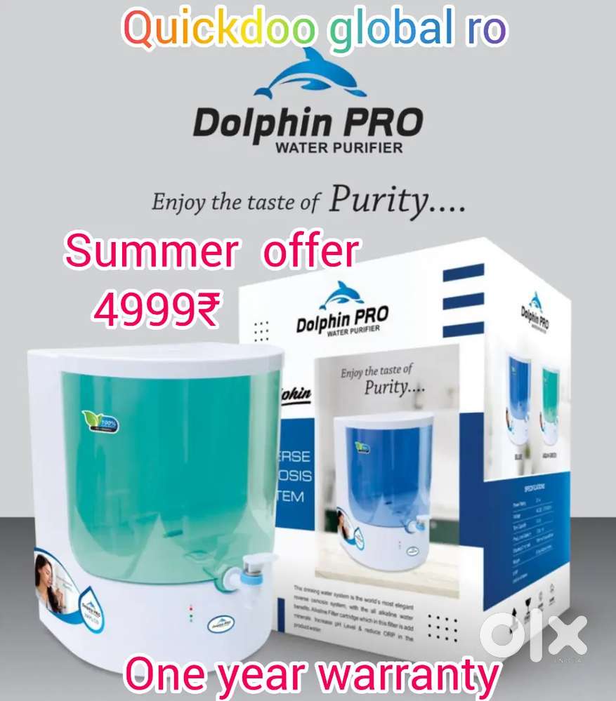 Aqua new dolphin ro water purifier 18lph new
