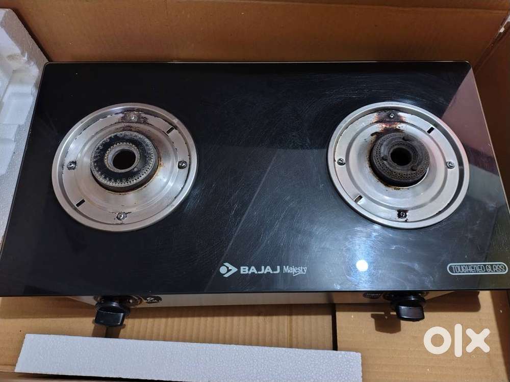 Bajaj glass top 2 burner gas stove