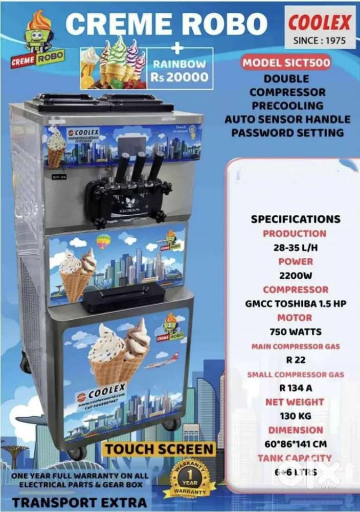 Hotel used itms & Softy ice cream machine