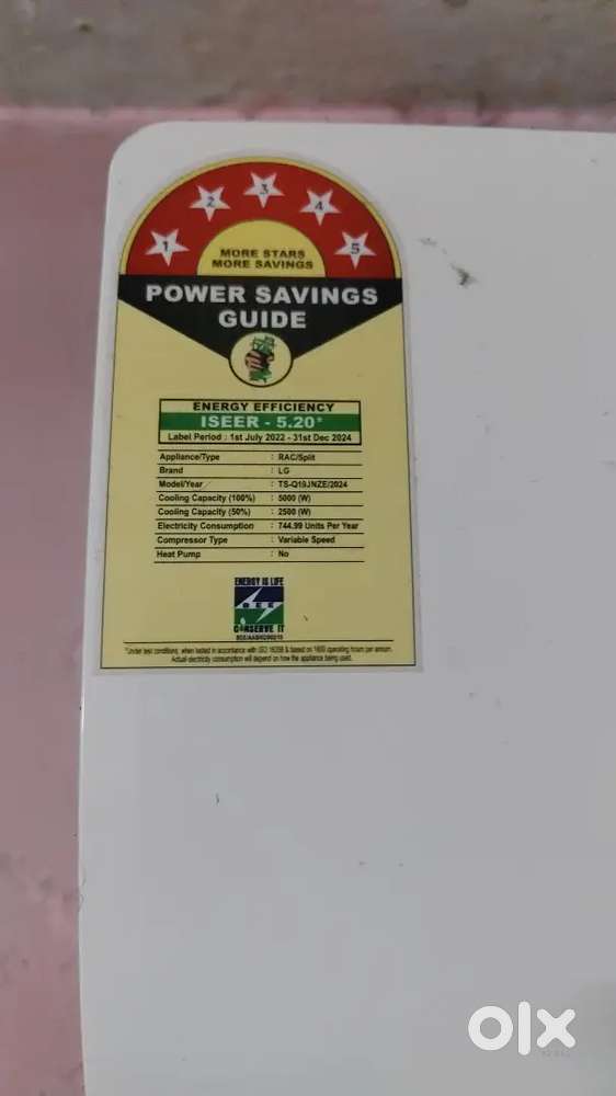 Lg 1.5ton 5 star