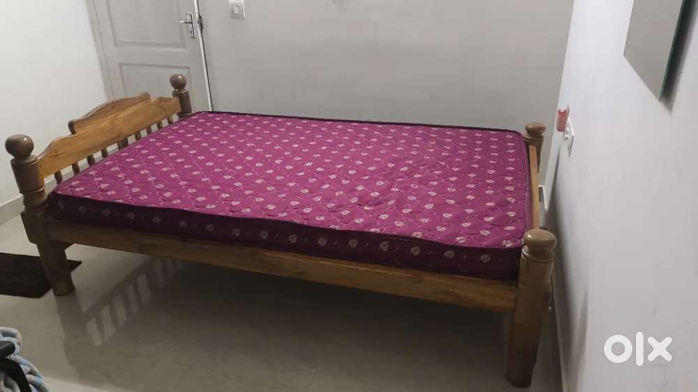 Double cot bed and mattress