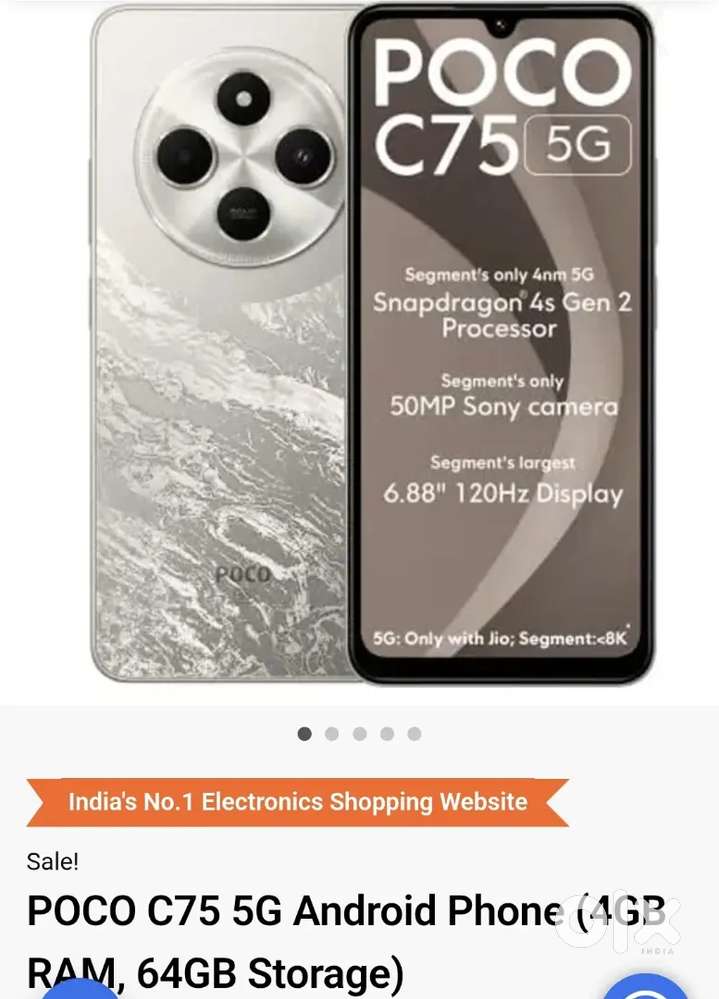 poco C75 5g silvergrey new