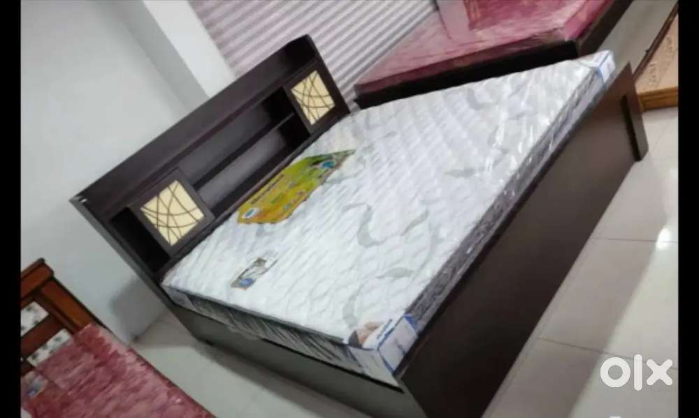 Queen cot Head storage 5yrs warranty and free delivery