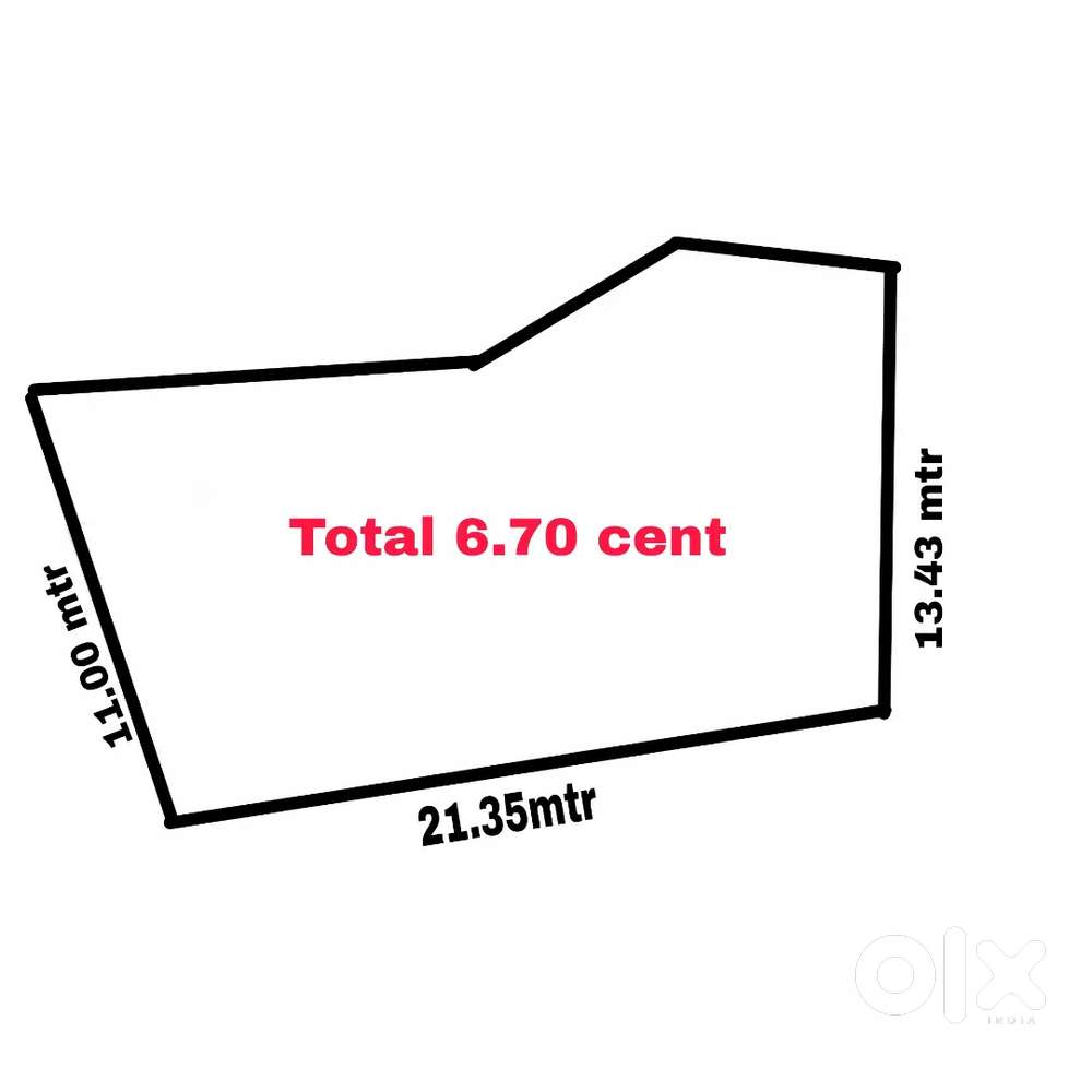 6.70 cent plot near Kozhikode medical College,