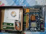 Motherboard with Ram and processor. (GA-G31M-ES2L)