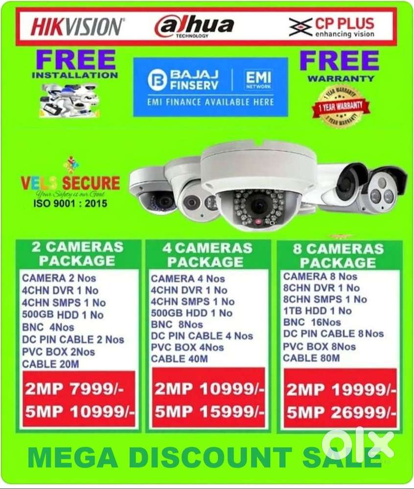 2MP  HIKVISION   CCTV CAMERA   DAY & NIGHT VISION MEGA FESTIV
