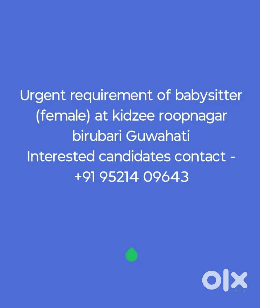 Requirement of babysitter