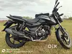 Bajaj pulsar black silver