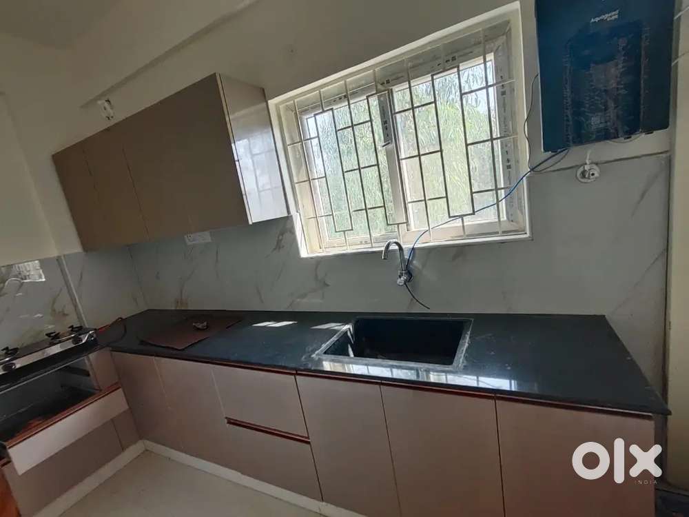 1 BHK East facing, 1 year aged semi furnished flat is available