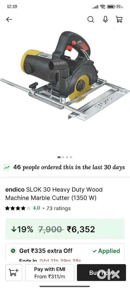 Wood cutting machine/marble