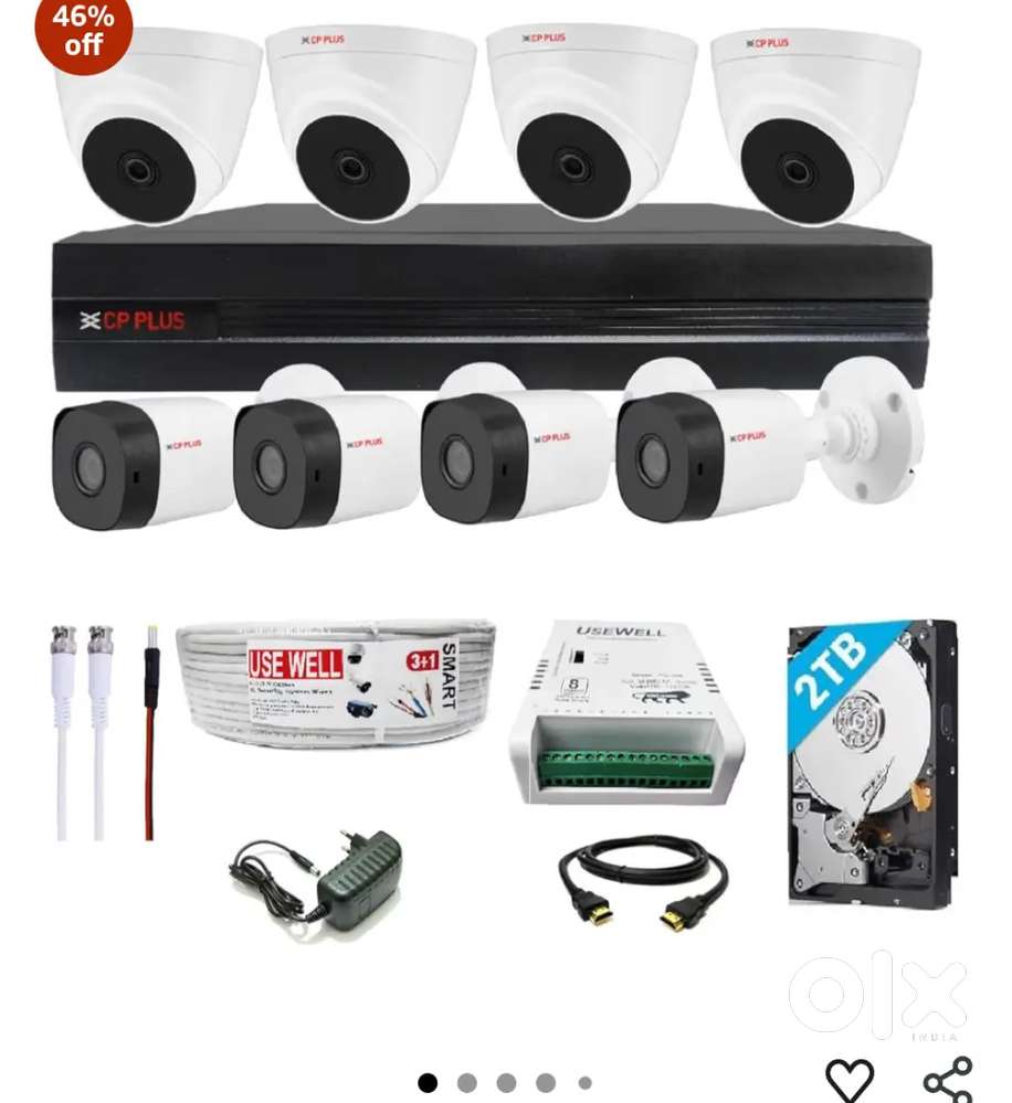 Cctv for sell 5 mp hd  8 channel dvr+6 camras 7 month old